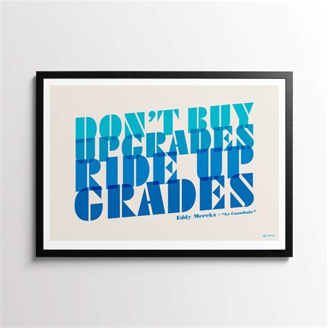 Eddy Merckx Cycling Quotes Poster | Motivational Wall Art | Gift For Cyclists – gumo