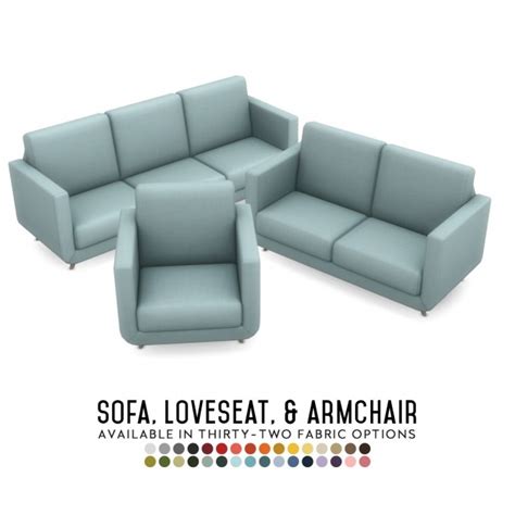 Phoebe Suite: Sofa, Loveseat & Armchair at Simsational Designs » Sims 4 Updates