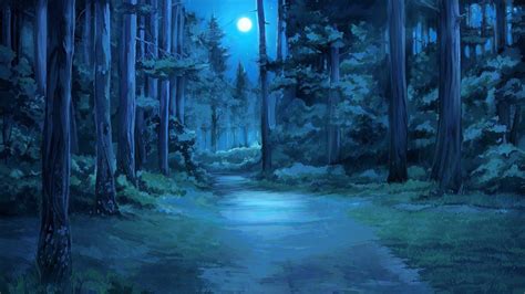 Night Forest Anime Wallpapers - Wallpaper Cave