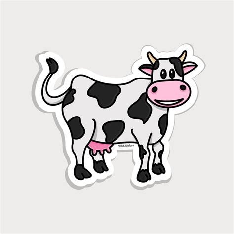 Cow Sticker Cow Laptop Decal Farm Animal Sticker Animal | Etsy UK