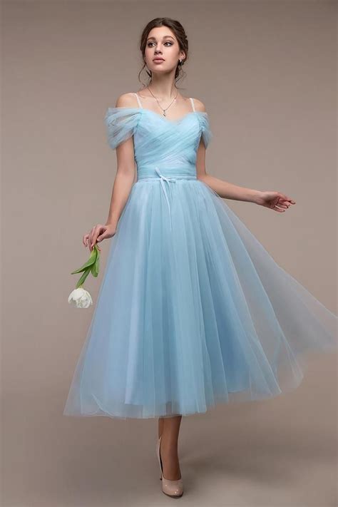 Light Blue Midi Chiffon Dress Wedding Guest Summer Dress Fashion Dress Goddess Open Back Swing ...