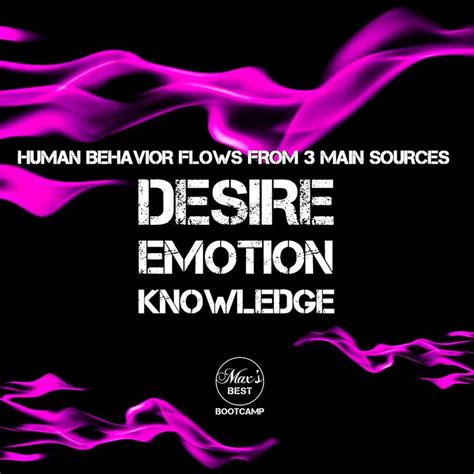 "Human desire flows from three main sources: desire, emotion, and knowledge." ~Anon ...