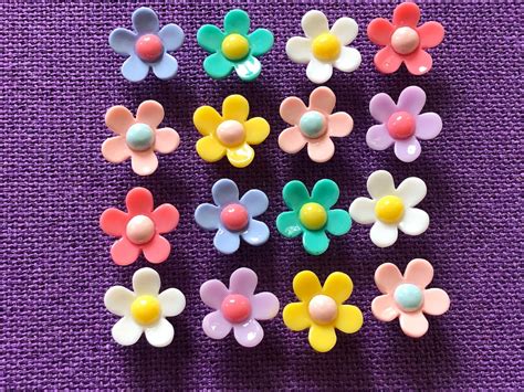 Flower Push Pins Pastel Flower Pushpins Floral Tacks - Etsy UK