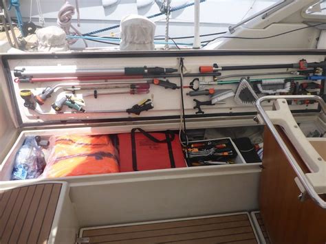 Amel Super Maramu 2000 Cockpit Storage size | Boat interior design ...