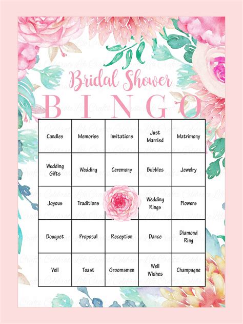 Printable Bridal Shower Bingo Cards - Printable Bingo Cards