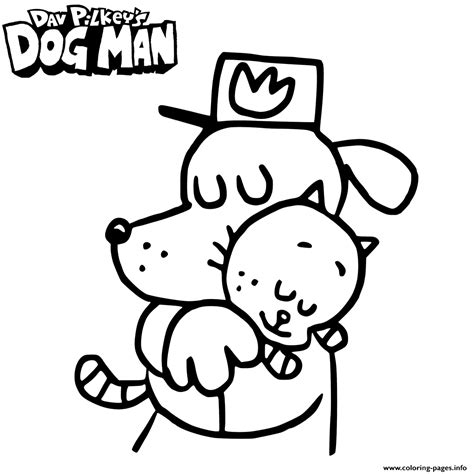 Dog Man And Cat Kid Coloring page Printable