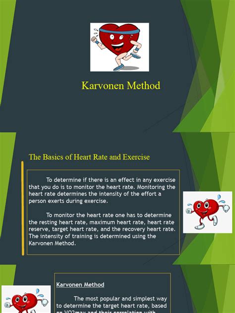 Karvonen Method Lecture | PDF | Heart Rate | Management Of Obesity