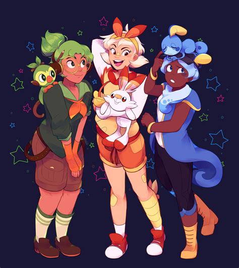 The Galar Starters by Sangled on DeviantArt