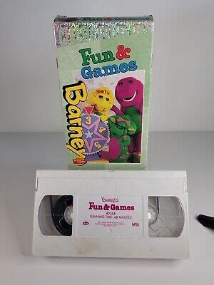 BARNEY BARNEYS FUN and Games VHS 2000 Classic Collection White Tape ...