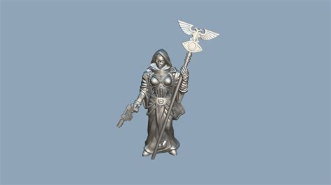 Female Psyker from Warhammer. Miniature - 3D model by Privalov (@Privalov) [3432833] - Sketchfab