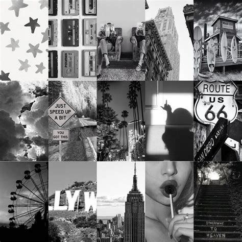 Black and White Aesthetic Photo Collage Kit - Etsy UK