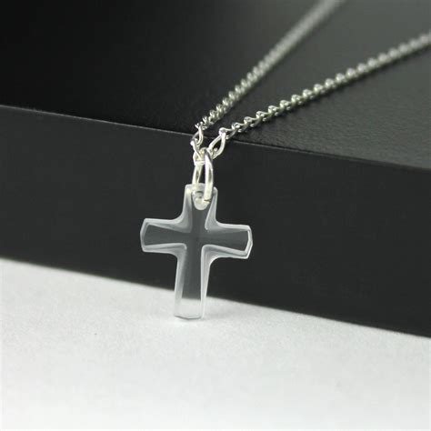 Swarovski Cross Necklace Sterling Silver - Small Crystal Clear ...