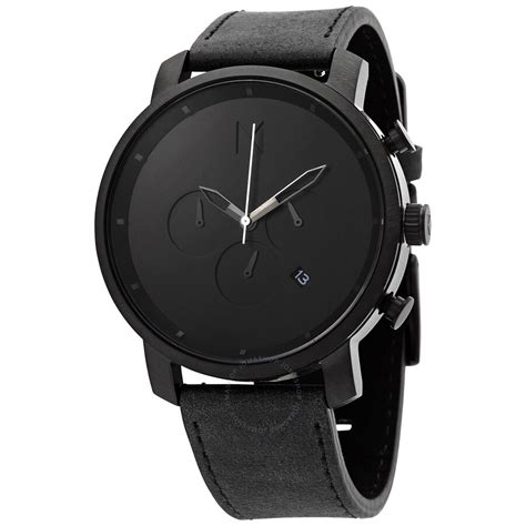 Mvmt Chronograph Quartz Black Dial Men's Watch D-MC01BL - Watches ...