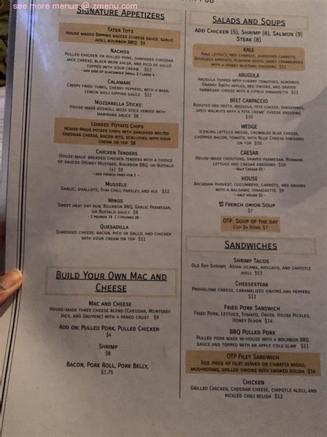 Menu at Old Town Pub, Bordentown