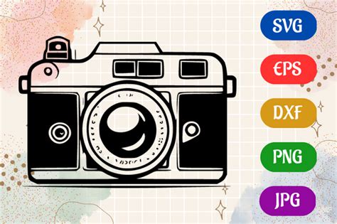 Camera | Black and White Logo Vector Art Graphic by Creative Oasis · Creative Fabrica