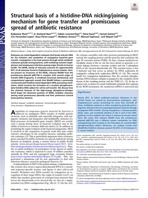 Structural Basis of a Histidine-DNA Nicking/Joining Mechanism for Gene Transfer and Promiscuous ...