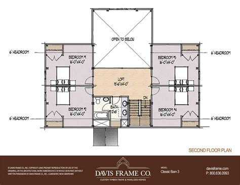 Classic Barn 3 Floor Plan | Barn House Plan | Davis Frame