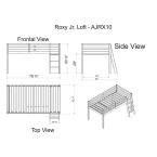Alaterre Furniture Roxy White Twin Junior Loft Bed AJRX10WHA - The Home Depot