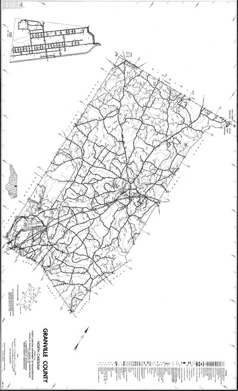 1990 Road Map of Granville County, North Carolina