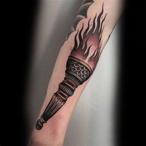 60 Torch Tattoos For Men - Illuminated Body Art Ideas