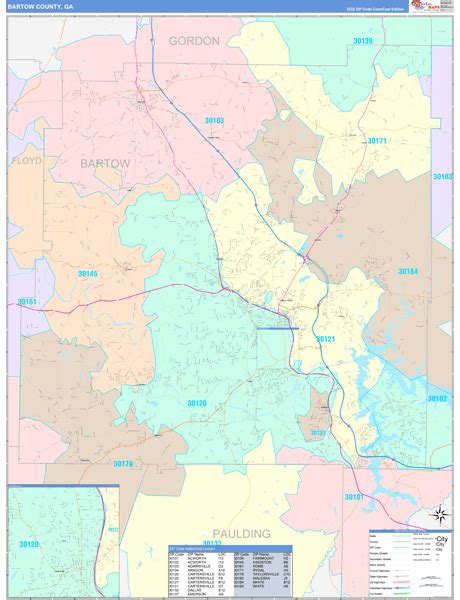 Wall Maps of Bartow County Georgia - marketmaps.com