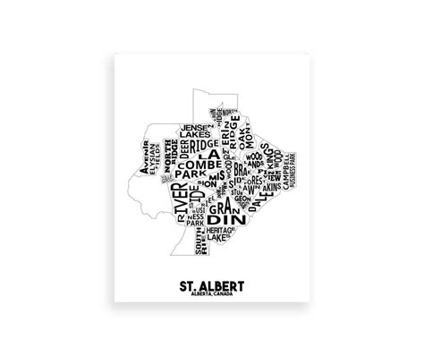 St Albert Maps - Damon D Chan Map Designs – The Makers Keep