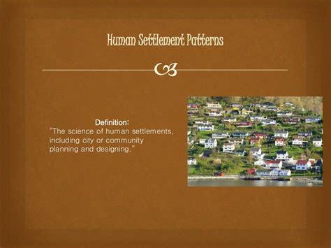 Human Settlement Patterns