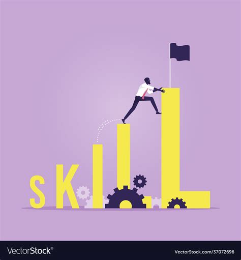 Skill development concept-training and coach Vector Image