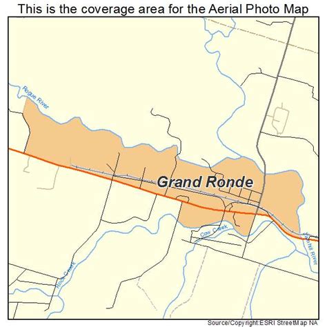 Aerial Photography Map of Grand Ronde, OR Oregon