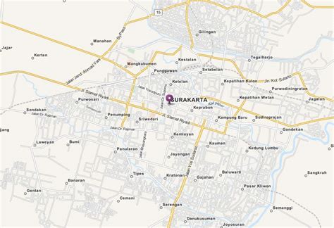 Surakarta Map - Indonesia