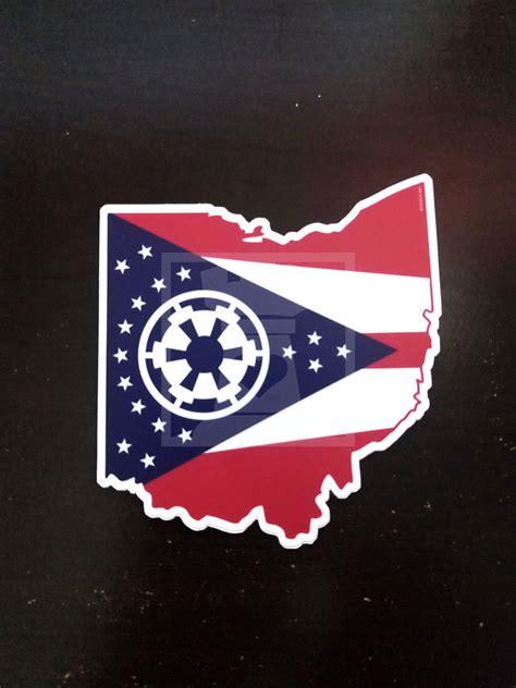 Ohio Empire Flag State Silhouette Vinyl Decal - Etsy Singapore