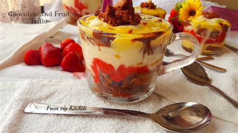 Fruit and Chocolate Trifle. - From My Kitchen