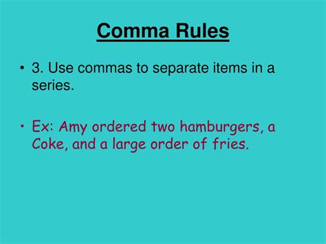 PPT - Basic Rules for Using Commas and Semi-Colons PowerPoint ...