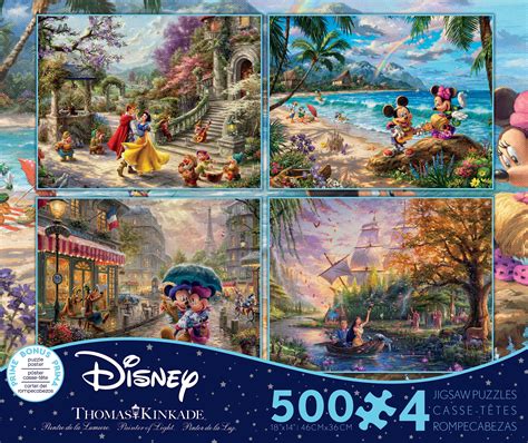 Buy Ceaco - 4 In 1 Multipack - Thomas Kinkade - The Disney Collection - 4 In 1 Multipack Jigsaw ...