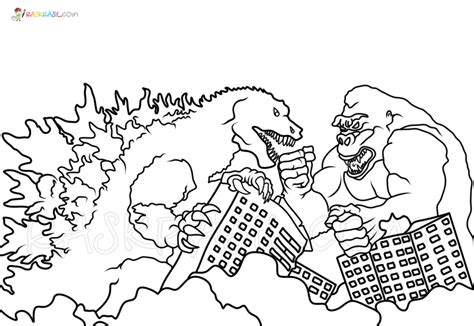 Godzilla Vs Kong Coloring Pages | New Picrtures Free Printable