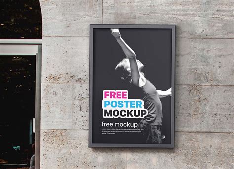 Free City Street Wall Poster Mockup PSD - Good Mockups