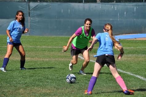 Julie Foudy on the field at the Julie Foudy Sports Leadership Academy | Soccer, Soccer stars ...