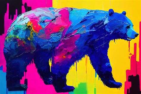 Abstract Bear, 04 Painting by AM FineArtPrints - Fine Art America