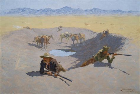 Fight for the Waterhole Painting by Frederic Remington | Fine Art America