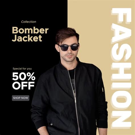 Fashion Selling Minimalist Instagram Post Men's Jackets | CapCut Template