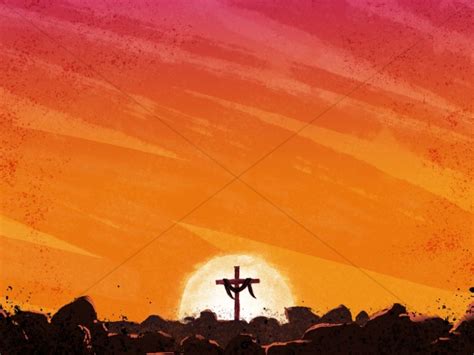 Easter Cross Sunrise Worship Background Worship Backgrounds | posted by ...