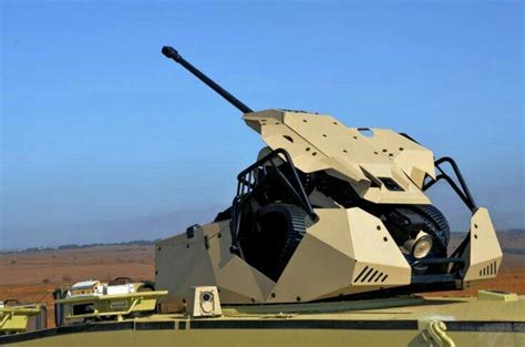 an armored vehicle is on display in the desert