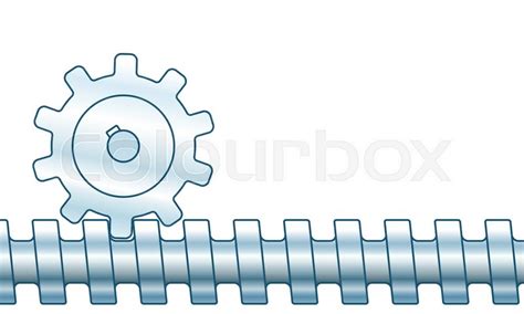 Illustration of the screw gear pair ... | Stock vector | Colourbox