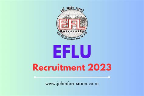 EFLU Recruitment 2023 Notification For 132 Non-Teaching Posts, Application Form, Eligibility And ...