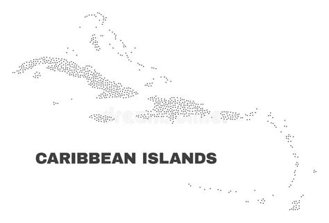 Vector Caribbean Islands Map of Points Stock Vector - Illustration of geometric, sand: 139140200