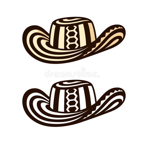 Traditional colombian hat stock vector. Illustration of sombrero - 160143875