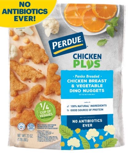 Perdue Chicken Plus Frozen Fully Cooked Panko Breaded Dino Shaped ...