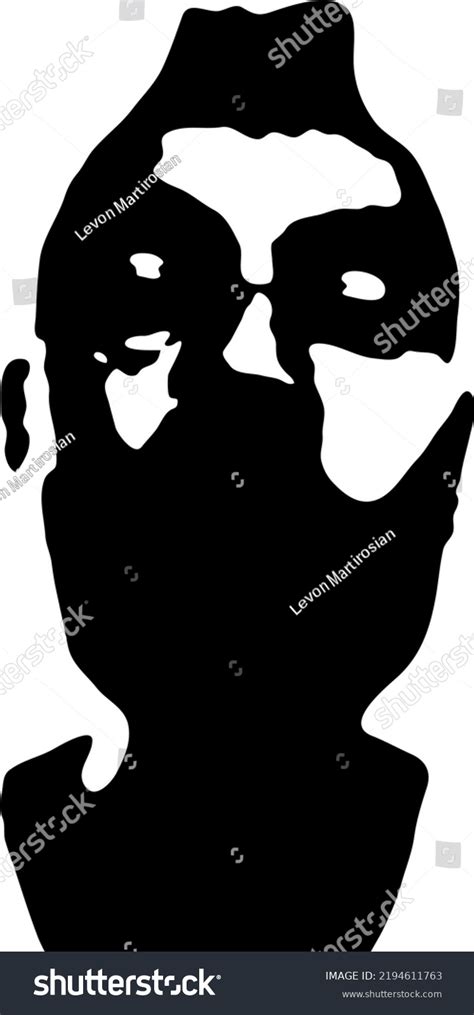 Graffiti Stencil Brutal Face Young Man Stock Vector (Royalty Free ...