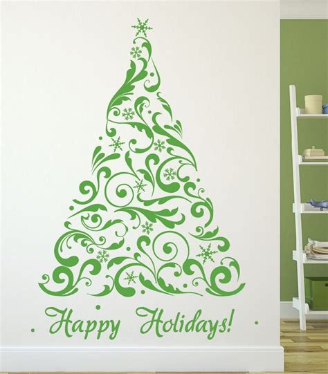 Christmas Tree Decal Holiday Wall Decals for Walls Christmas - Etsy