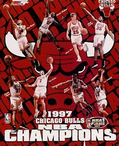 1997 Chicago Bulls NBA Champions Licensed Unsigned Glossy 8x10 Photo A ...